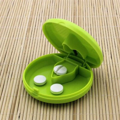 Portable Pill Cutter Splitter Divide Storage Medicine Cut Co