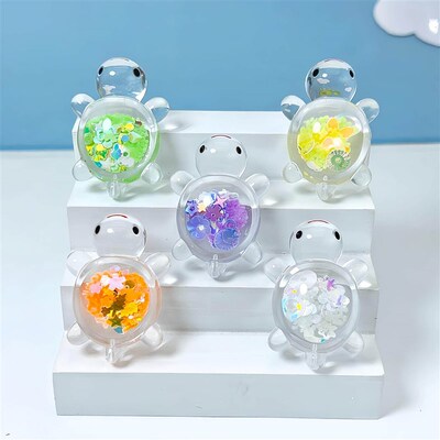 Cute Glow-in-the-Dark Glitter Turtle DIY Trendy Accessory Pa