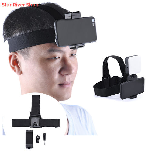 Headband Holder for Gopro Action Camera with Mount Clip Head