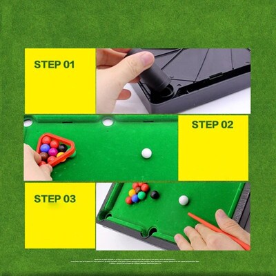 Mini Pool Table Tabletop Desktop Billiards Snooker Game with