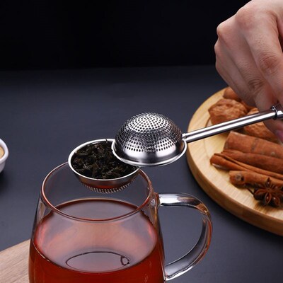 imc hot ball-shape push style tea infuser strainer