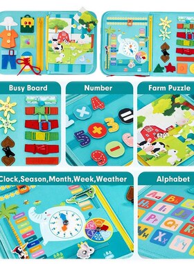 Montessori Busy Book Educational Toys For Toddler Portable A