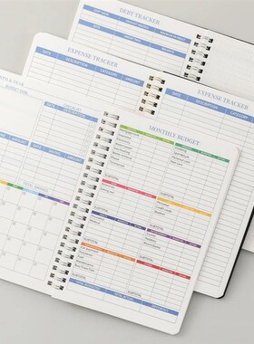 50 sheets Budget Planner Monthly Bill Organizer PVC Hardcove