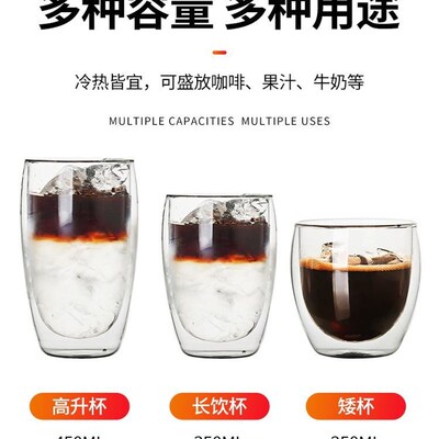 Water glass mug Coffee Cup Set Heat-resistant Double Handle