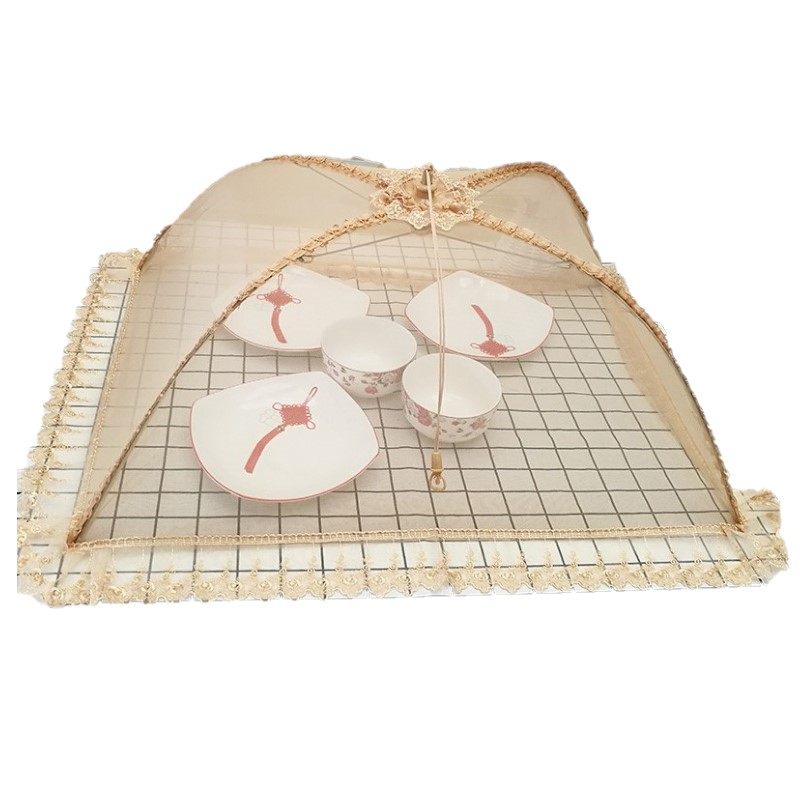 高档餐菜罩桌罩盖蕾丝桌盖可折叠饭菜罩防苍蝇桌罩食物罩透气,收纳整理,餐桌罩,淘宝优惠券,粉丝福利购,淘宝优惠卷