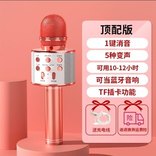 Wireless Karaoke Microphone Bluetooth Handheld Portable Spea