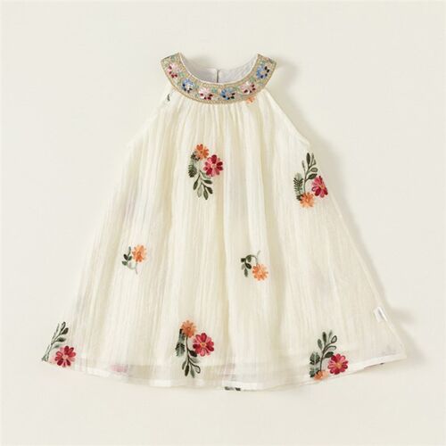 Girls Summer Dress 2025 Fashionable Vest Dress Gauze Skirt P
