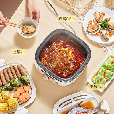 Integrated multifunctional electric hot pot, small household