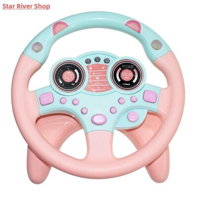 Eletric Simulation Steering Wheel Toy with Light Sound Baby