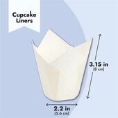Parchment Liners Paper Baking Muffin Tulip Cups Cupcake
