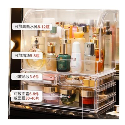 Portable Transparent Makeup Organizer Storage Box Acrylic 1