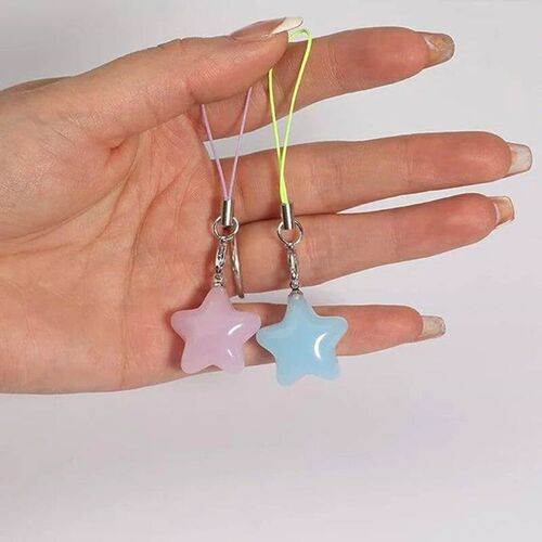 Five-Pointed Star Tags Lobster Clasp Pendant for DIY Keychai