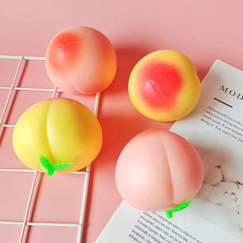 peach Squishy Mochi Fidget Toys Stress ball 水蜜桃捏捏乐桃子