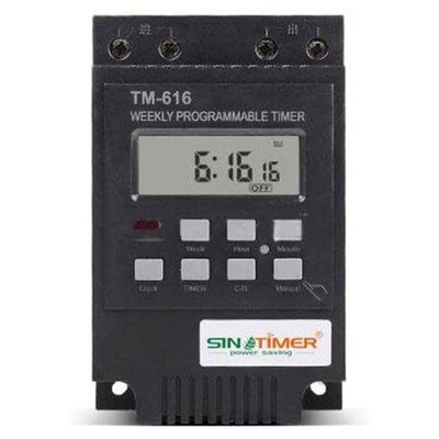 SINOTIMER TM616 30AMP 4PINS 7 Days Programmable Timer Din Ra