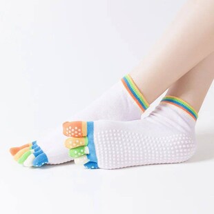 1 Pair Women Yoga Socks Colorful Anti Slip Silicone Gym Pila