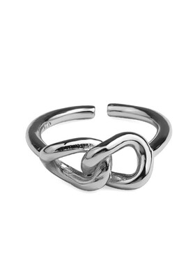 Ins tendy metallic minority design ring female fashion chain