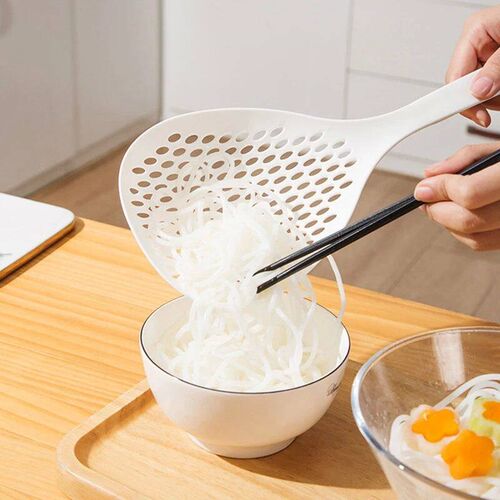 Kitchen Colander Nylon Long Handle Round Mesh Spoon Loo Nood