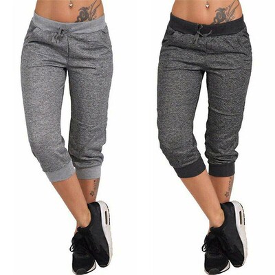 Summer 2024 cropped Harem pants elasticated lace-up leg stra