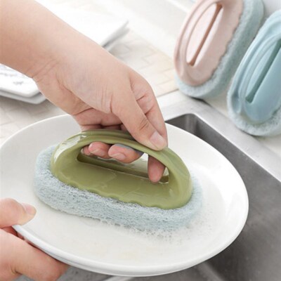 Household handle cleaning brush Sponge wipe kitchen brush