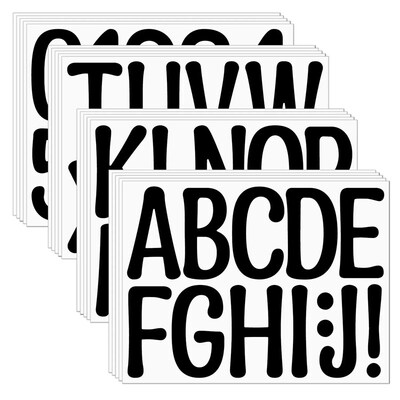 4-inch Big Letter Sticker 3 sheets Number Alphabet Vinyl Art