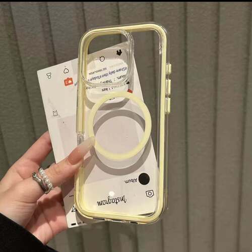 【三合一炫彩】纯色边透明手机壳
