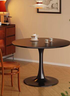 轻奢桌子居家阳台白色圆休闲GPG奶形茶咖桌啡洽谈桌家用餐桌办公