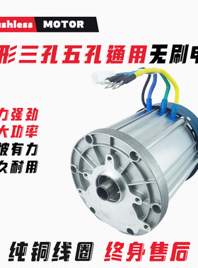 电动三轮车电机三孔五孔大功率高速无刷马达60v72v马达1500w3000w