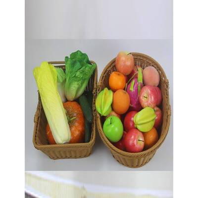 手洁提超编市购物篮仿藤户rtjf6097外大号野餐手提篮家用买篮菜篮
