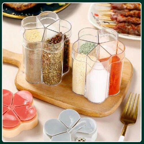 5-in-1 BBQ Spice Bottle Plastic Salt Can Pepper Shaker