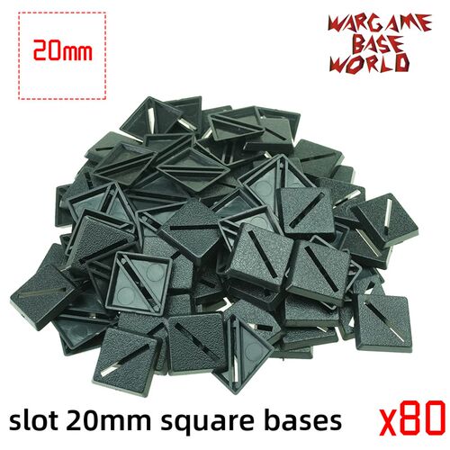 wargame base world - slot 20mm square bases