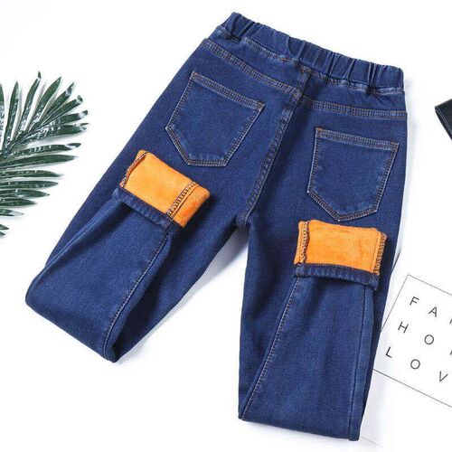 Winter Female Thick Plus Velvet Fleece Warm Women Skinny Jea