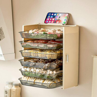 Kitchen multi-futional garnish rack light luxury folding h