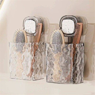 Plastic Suction Cup Drying Shelf Wall Mounted Punch Free