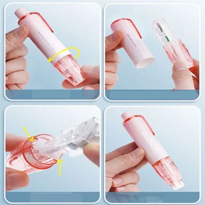 Candy Color Press Replaceable Core Correction Tape Cute Pen