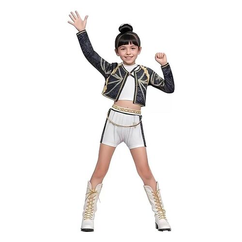 Kid Mira Rumi Zoey Stage Outfit Copl Black Cotume Girl Unifo