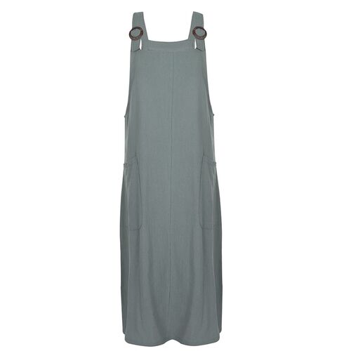Cotton Linen Overalls Dress for Women  Summer Tank