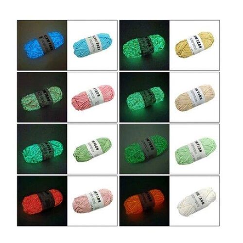 Luminous Yarn Knitting Wool Yarn Glow Luminous Cotton Yarn