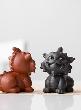 招财紫砂貔貅茶宠摆件精品可养麒麟茶玩创意茶台茶桌茶具小摆件