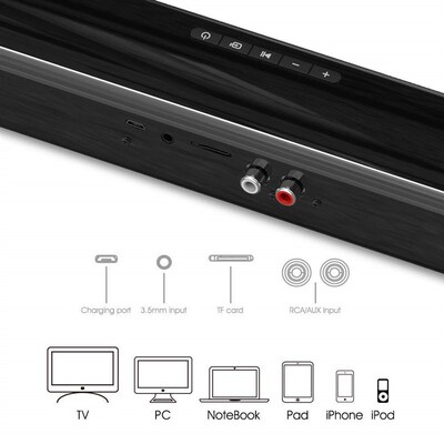 Soundbar, 22-Inch Speaker for TV Sound bar 2.0 Channel Wired