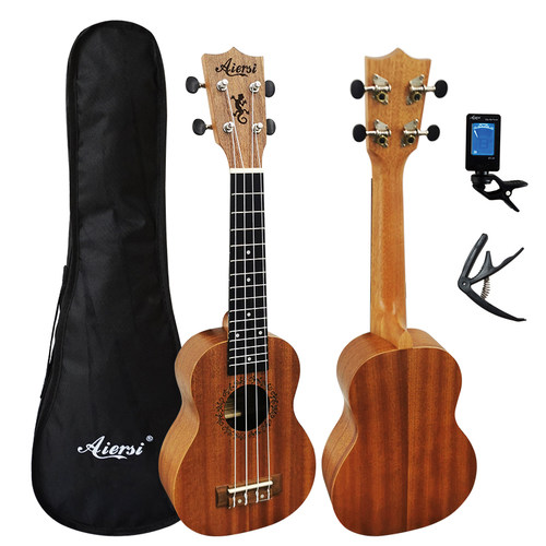 Aiersi full pack 21 inch ukelele mahogany Soprano ukulele gu