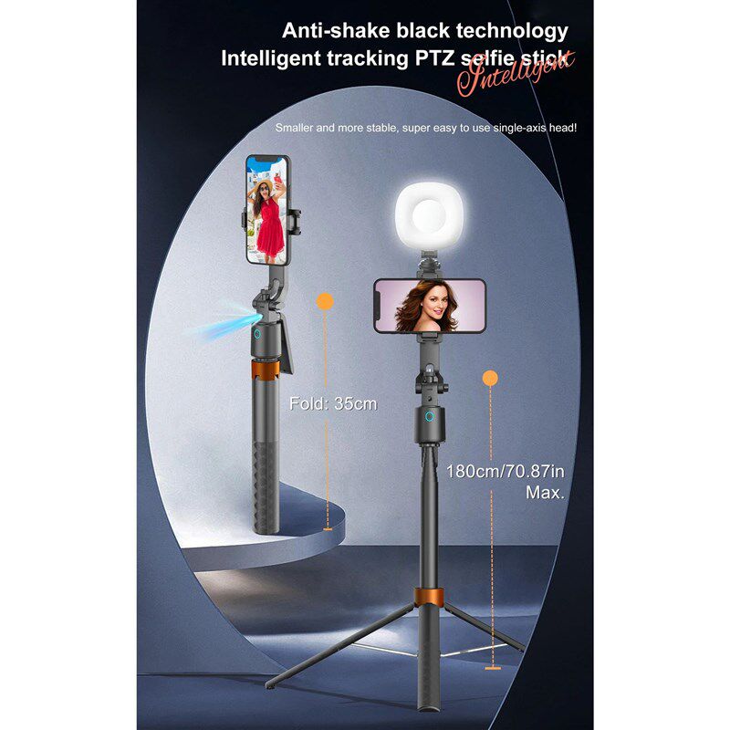 180cm70.9in Facial Tracking 360Rotation Gimbals Stabilizer