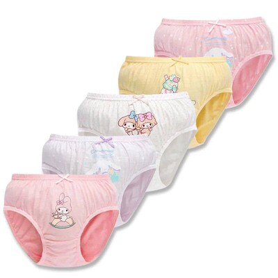5Pcs/Lot Child Girls Underwear Melody Cartoon Cute Panties F