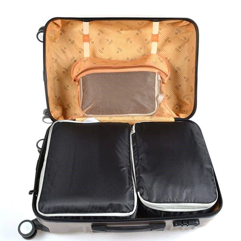 Set/3 pieces Compressible Packing Travel Storage Bag Cubes W