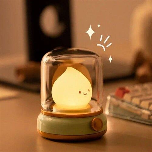Desktop LED Night Light Rechargeable Cute Cartoon Bedside