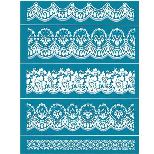 Flowers Self-Adhesive Silk Screen Printing Stencil Mesh