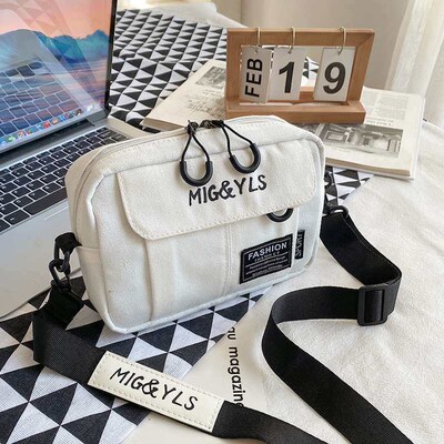 Canvas Bag Womens New All-match Crossbody Small Square Bag