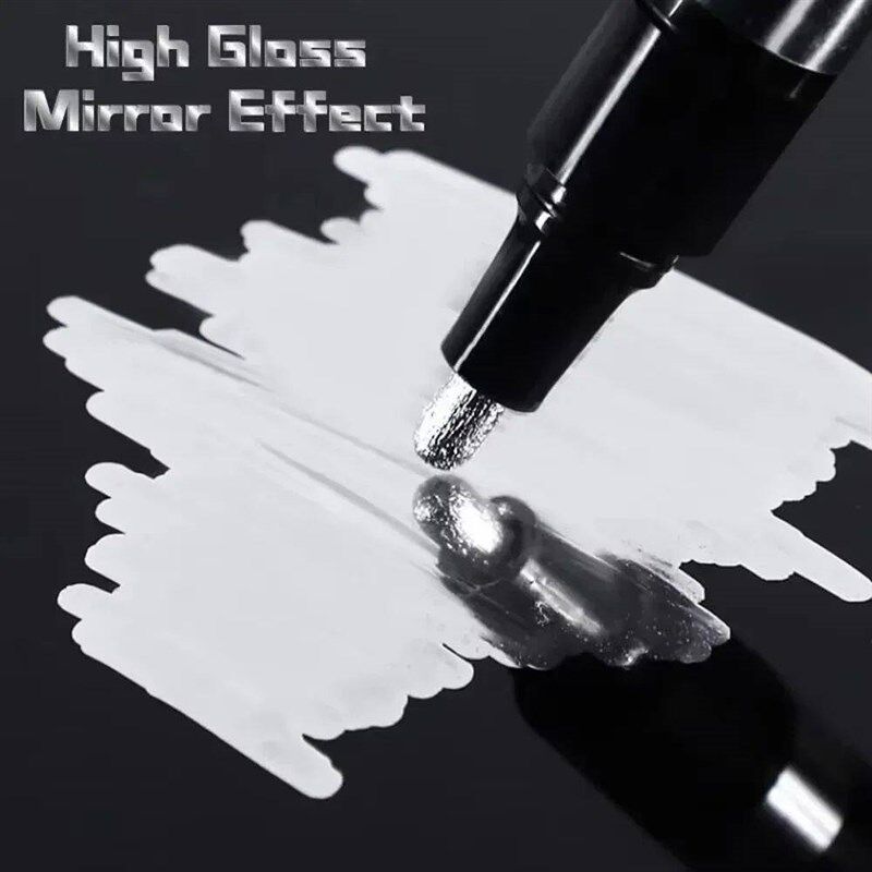 Chrome Pen Marker Mirror Waterproof Paint Repair For Rock Ce图片