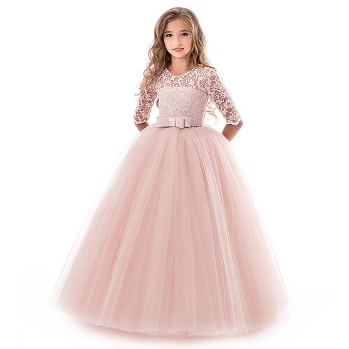 Teen Girl Evening Party Long Dress 5-14Y Girl Formal School