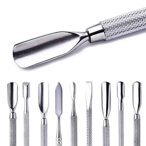 1pcs Double-ended Stainless Steel Cuticle Pusher Dead Skin P