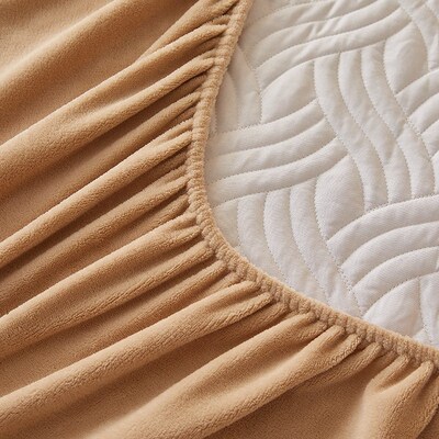 Quilted Bed ver One-piece Thickened ral Flannel Bed ver Full